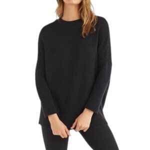 Vetta Capsule The Oversized Sweater Womens Black Cotton Chunky Knit Convertible